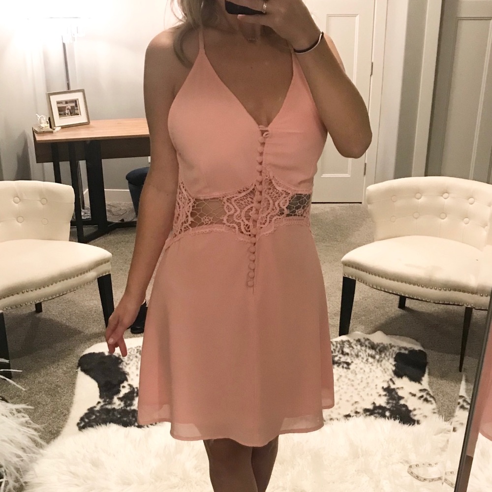 Button Up Lace Dress
